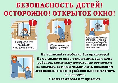 картинка Безопасность детей осторожно открытое окно